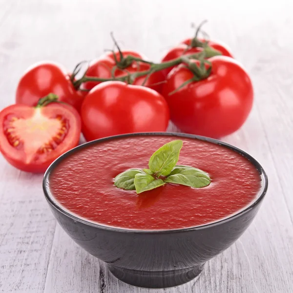 Kall gazpacho soppa — Stockfoto