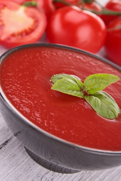 Kalte Gazpacho-Suppe — Stockfoto