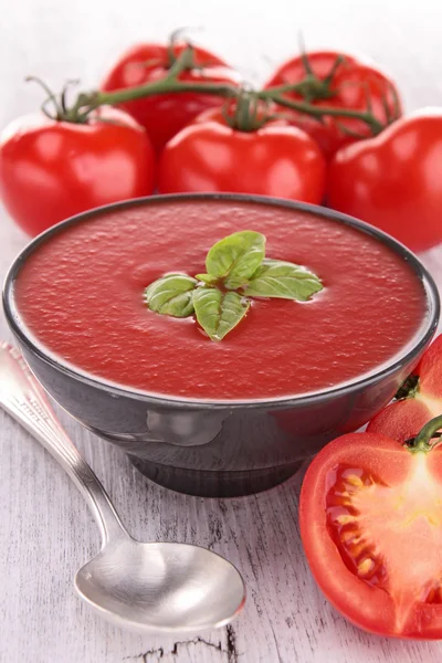 Kalte Gazpacho-Suppe — Stockfoto