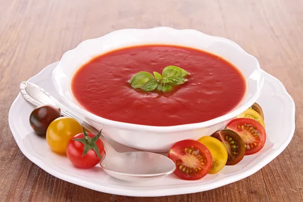 Gazpacho zimna zupa — Zdjęcie stockowe