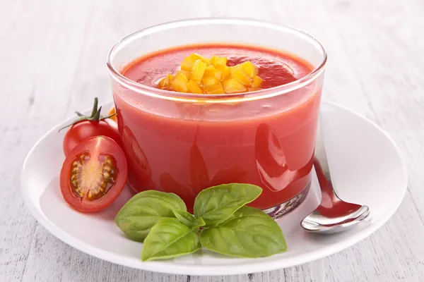 Kall gazpacho soppa — Stockfoto