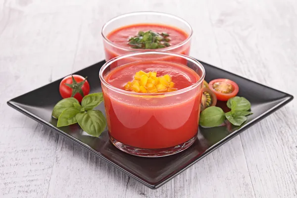 Soğuk gazpacho çorbası — Stok fotoğraf