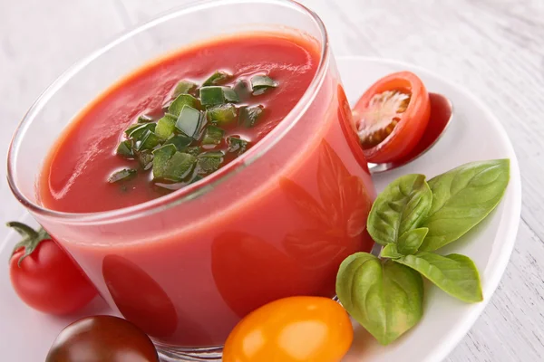 Soğuk gazpacho çorbası — Stok fotoğraf