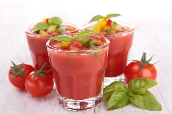 Koude gazpacho soep — Stockfoto