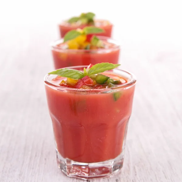 Kall gazpacho soppa — Stockfoto