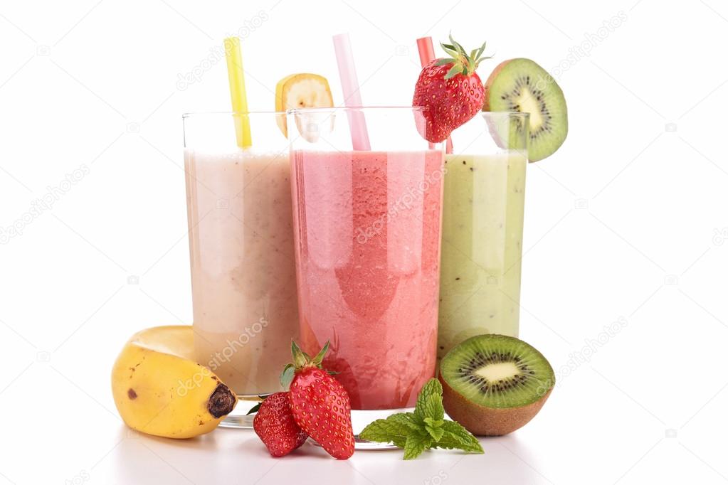 Assortment of smoothies