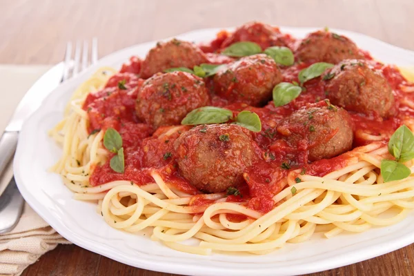 Spaghetti and meatball — Stock Photo, Image