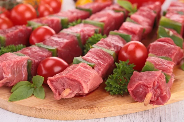 Espetos de carne kebab — Fotografia de Stock
