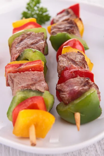 Fleisch und Gemüse vom Grill — Stockfoto