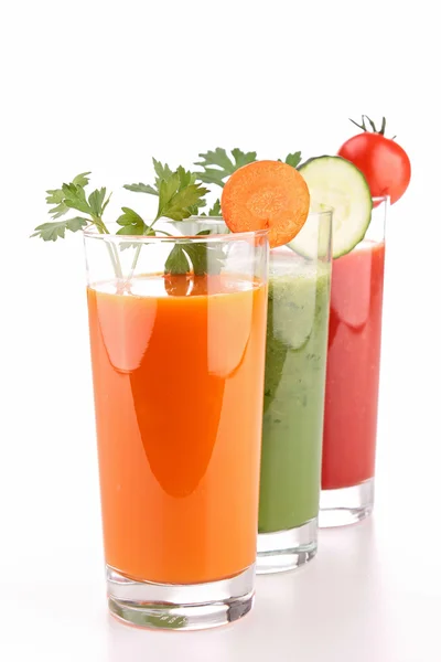 Sortiment av vegetariska juice — Stockfoto