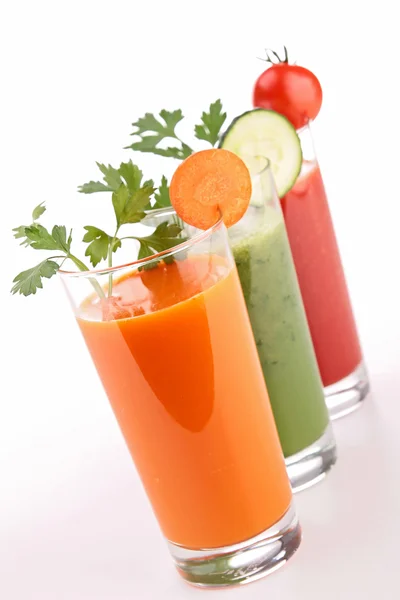 Sortiment av vegetariska juice — Stockfoto