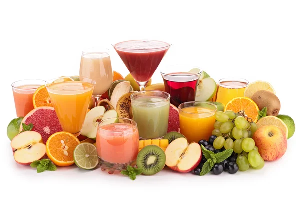 Fruit juice isolated on white — Stock Photo, Image