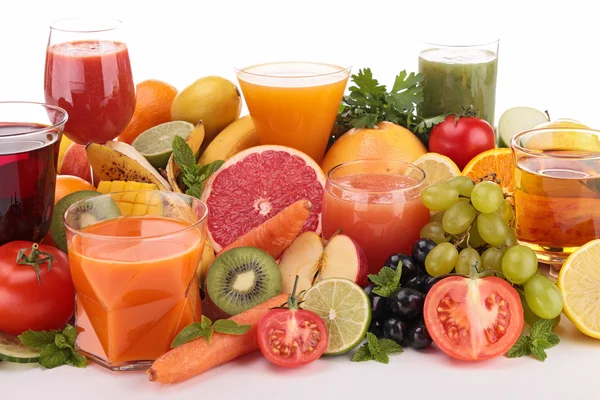 果物と野菜ジュース — ストック写真