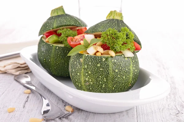 Stuffed zucchini with vegetables — Stock Photo, Image