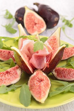 meze, proscuitto jambon salatası incir