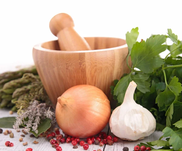 Herb and mortar — Stock Photo, Image