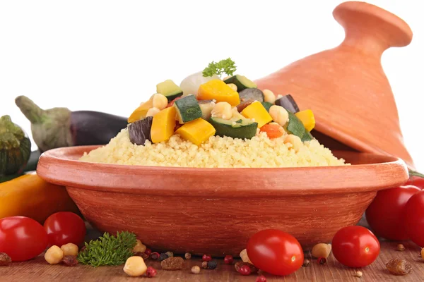 Tajine med vegetarisk couscous — Stockfoto