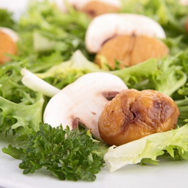 kestane ve mantar salatası