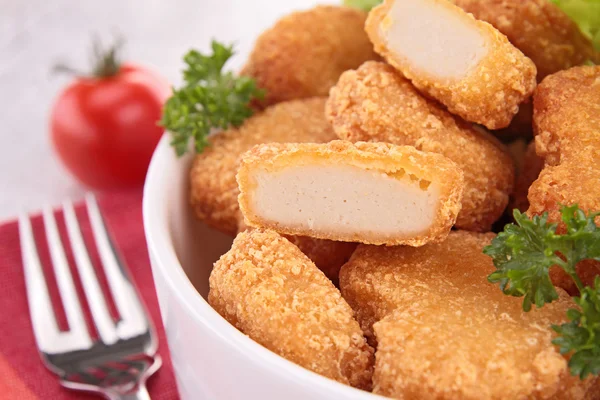 Gebratene Chicken Nuggets — Stockfoto