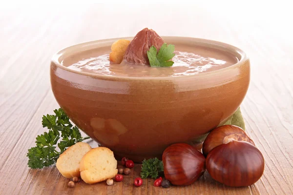 Zuppa di castagne — Foto Stock