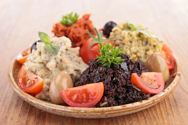 Sortiment av tapenade — Stockfoto