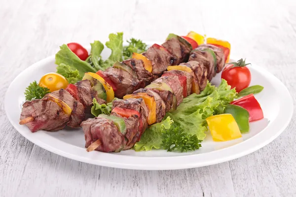 Kebab de carne a la parrilla —  Fotos de Stock