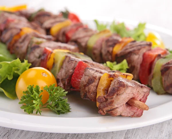 Grilled beef kebab — Stock Photo, Image