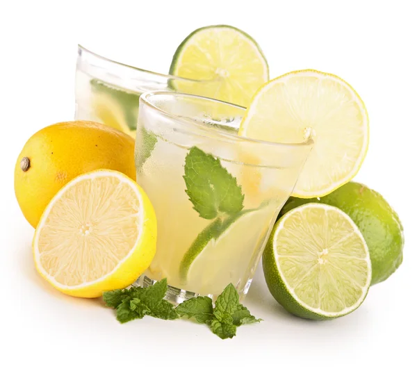 Vaso de jugo de limón, limonada — Foto de Stock
