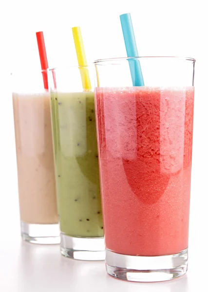 Smoothies isolerade — Stockfoto