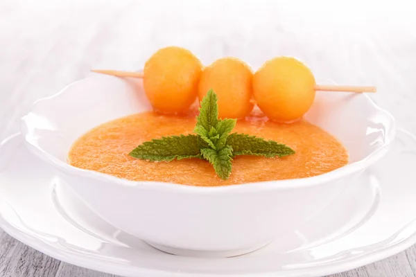 Gazpacho, zupa na zimno — Zdjęcie stockowe