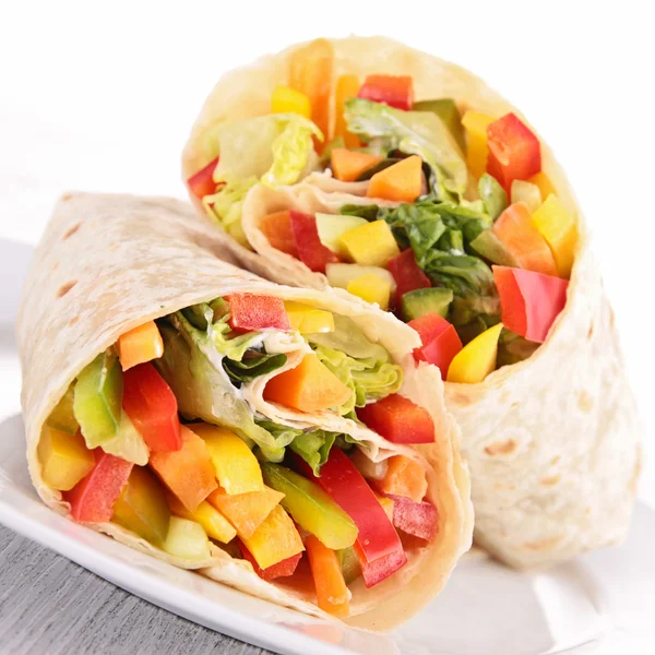 Növényi szendvics wrap — Stock Fotó