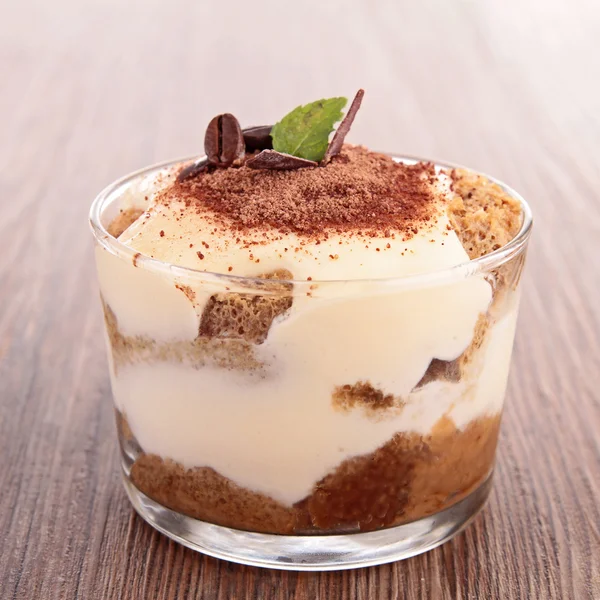 Glass of tiramisu — Stock Photo, Image