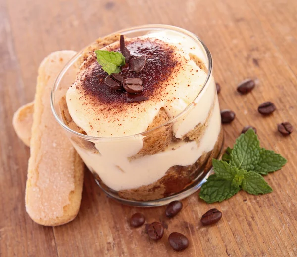 Glass of tiramisu — Stock Photo, Image