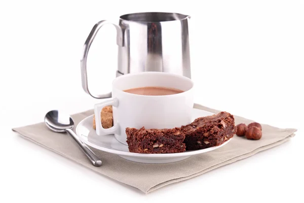 Coffee and brownies — Stock Photo, Image
