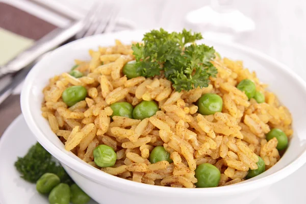 Misku rýže a hrášek — Stock fotografie