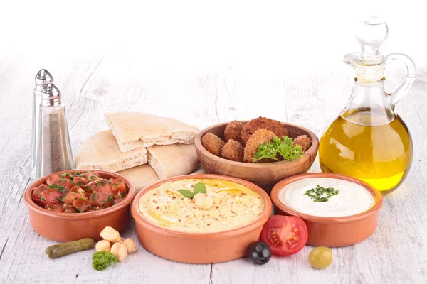 Libanesisches Essen, kalte Mezze — Stockfoto