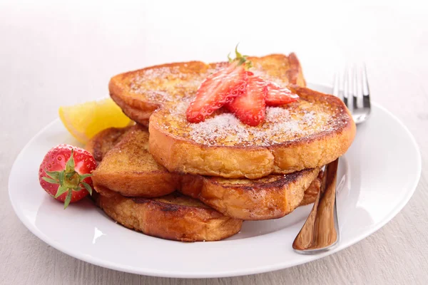 Bröd med smör och honung — Stockfoto