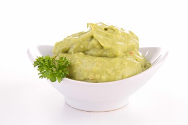 beyaz izole guacamole