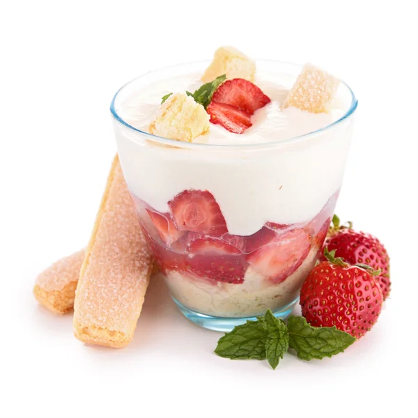 Strawberry tiramisu — Stock Photo, Image