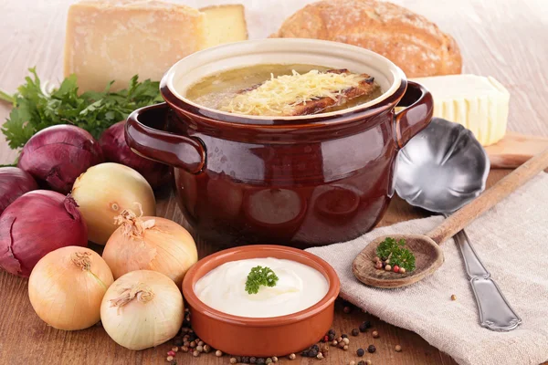 Zwiebelsuppe — Stockfoto