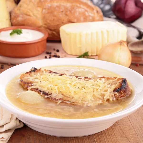 Zwiebelsuppe — Stockfoto