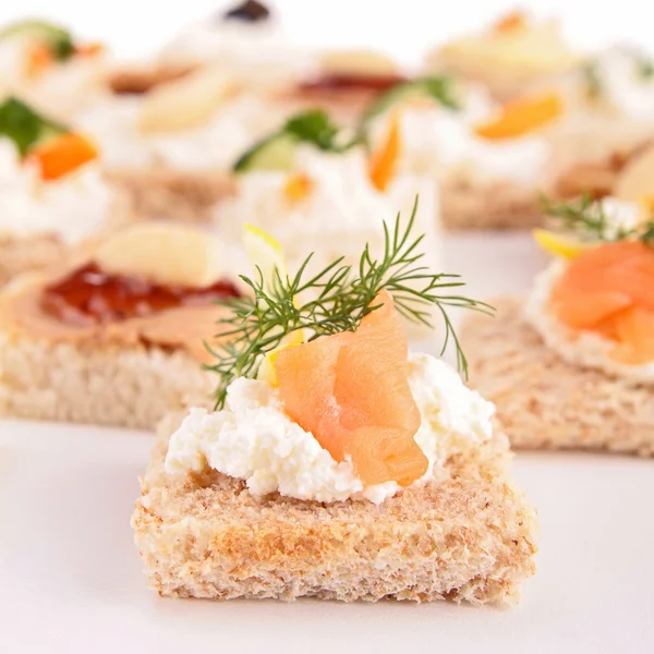 Assortment of canapes — Stock Photo, Image