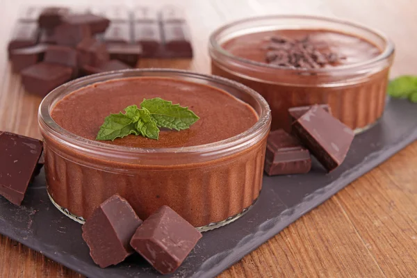 Französisches Schokoladenmousse — Stockfoto