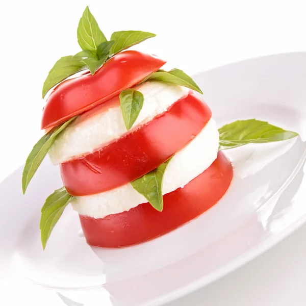 Appetizer, tomato and cheese — Stock Photo, Image