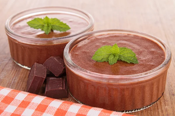 French chocolate mousse — Stock Photo, Image