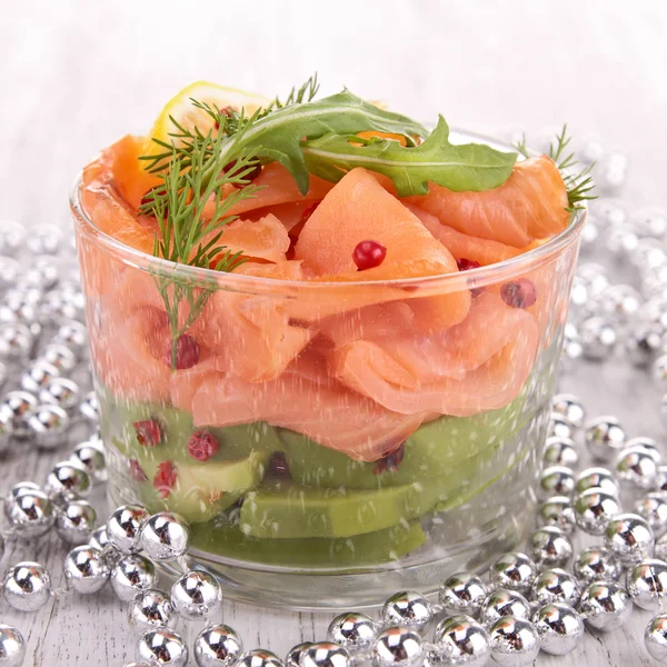 Salmon and avocado — Stock Photo, Image