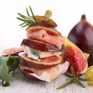 incir, peynir ve salam