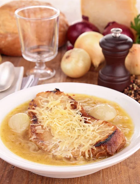 Französische Zwiebelsuppe — Stockfoto