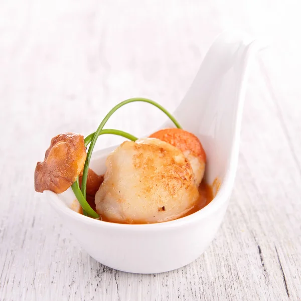 Fried scallop — Stock Photo, Image