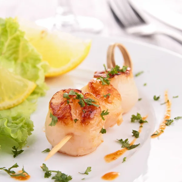 Fried scallop — Stock Photo, Image